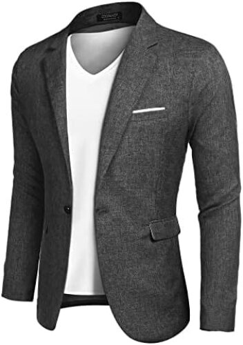 COOFANDY Men’s Casual Suit Blazer Jackets Lightweight Sports Coats One Button