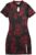 SOLY HUX Women’s Chinese Cheongsam Dragon Print Qipao Mini Bodycon Dress