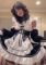 Ainiel Women’s Maid Outfit Dress Anime Maid Costume Cosplay Lolita Fancy Dress Maid Dress With Socks Headwear Sets