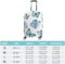 WOEZKEX Watercolor Butterflies Blue Butterfly Luggage Cover Washable Travel Gear Cover 18/24/28/32 Inch Suitcase Protective Cover