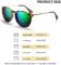 CHBP Sunglasses Womens Men Polarized UV Protection Trendy Vintage Retro Round Mirrored Lens Sunglasses For Women…