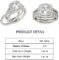 Jeulia Brilliant Classic Band Rings Sets for Women 925 Sterling Silver Fashion Ring Sets Wedding Engagement Anniversary Promise Ring Bridal Sets Jewelry