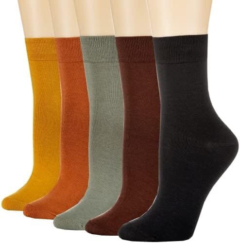 Losa Kute 5 Pairs Unisex Crew Socks for Men and Women’s Socks Size 6-9 9-11 Long Socks