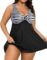 Daci Plus Size Swim Dress Two Piece Tankini Swimsuits for Women Flowy Bathing Suits with Boyshort