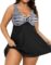 Daci Plus Size Swim Dress Two Piece Tankini Swimsuits for Women Flowy Bathing Suits with Boyshort