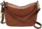 Fossil Women’s Jolie Leather Crossbody Handbag, Brown with Women’s Logan Faux Leather RFID Tab Clutch Wallet, Brown