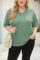 Fisoew Women’s Plus Size V Neck T Shirts Summer Half Sleeve Oversized Tees Casual Loose Fit Tunic Tops