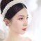 MHDGG Pearl Headbands for Women White Bling Faux Pearl Rhinestones Hairbands Bridal Hair Hoop Wedding Hair Accessories for Women Girls