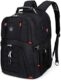 SHRRADOO Extra Large 52L Travel Laptop Backpack with USB Charging Port, College Backpack Airline Approved Business Work Bag Fit 17 Inch Laptops for Men Women,Black