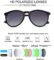 WOWSUN Polarized Sunglasses for Women Vintage Retro Round Mirrored Lens