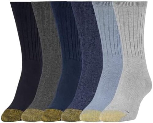 Gold Toe Women’s Casual Ribbed Crew Socks, Multipairs