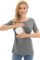 Bearsland Women’s 3 Packs Maternity Nursing Tops Short Sleeve Breastfeeding Shirts