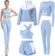 Inmarces Workout Sets for Women 5 PCS Yoga Outfits Activewear Tracksuit Sets