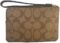 COACH WOMENS CORNER ZIP WRISTLET IN LEATHER 2961