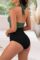 B2prity Women’s Slimming One Piece Swimsuits Tummy Control Bathing Suit Halter Swimwear for Big Busted Curvy Woman