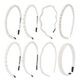8 Pcs Pearl Headbands Hair Hoop White Faux Pearls Hairbands Headband Wedding Party Bridal Fashion Accessories for Women Girls