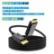 4K 60Hz Displayport to HDMI Cable 6ft, NOT HDMI to Displayport Adapter, Display Port to HDMI Cable 6feet for Dell Lenovo HP Laptop Desktop PC Monitor TV GPU NVIDIA AMD, DP to HDMI Adapter Cord Black