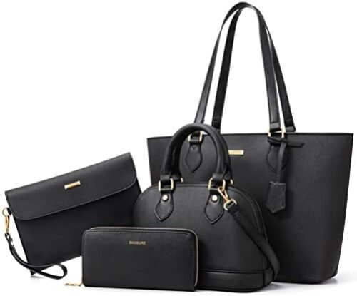 4PCS Women Fashion Handbags Purses Wallet Tote Shoulder Bags Casual Crossbody Bags, Best Valentine’s Day Gift for Ladies Girls, Satchel Purse Set 4pcs