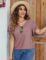IN’VOLAND Womens Plus Size T Shirt V Neck Loose Fit Ruffle Sleeve Summer Hollow Casual Tops Blouse