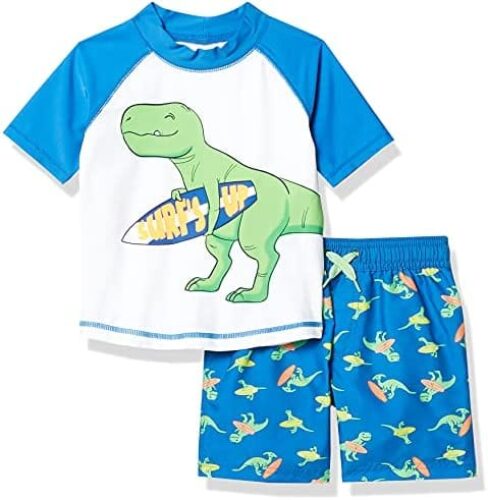Simple Joys by Carter’s Toddlers and Baby Boys’ Swimsuit Trunk and Rashguard Set