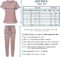 niaahinn Classic Scrub Set for Women- Scrubs Top Workwear & Yoga Jogger Scrub Pants Nursing Uniform