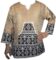 Decora Apparel African Clothing T Shirt Long Sleeve Western Wear Dashiki for Men Women XL 48″ Around Gold