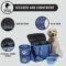 Top Dog Pet Gear Blue Dog Travel Bag for Supplies – Includes Travel Bag, Travel Dog Bowls, Food Storage – Airline Approved Dog Bags for Traveling – Dog Travel Accessories for Camping, Beach