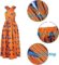Giovacker Women’s African Print Casual Party Dress Dashiki Traditional Costume