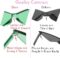 Yoela OLIN Triangle Thick Rimless Sunglasses One Piece Colored Transparent glasses For Women and Men, Green