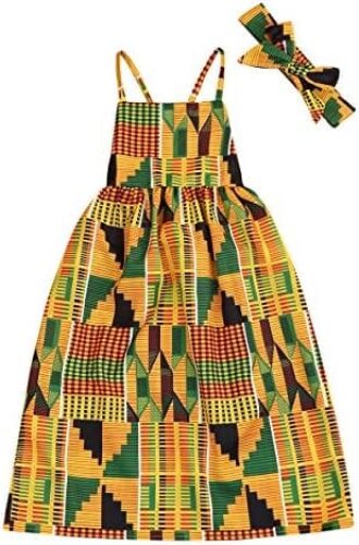 YOUNGER TREE African Baby Clothes Girl Dashiki Ankara Outfit Set