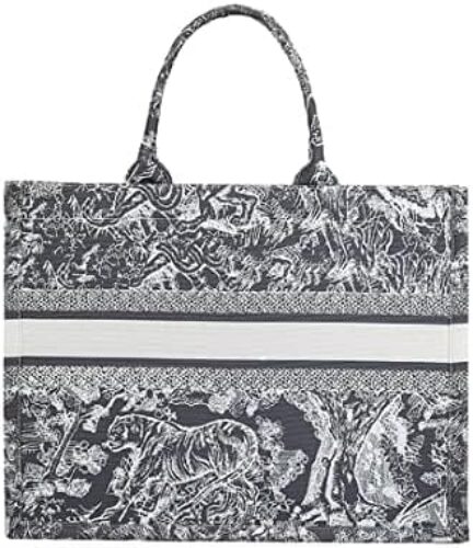 Exquisite Retro Jacquard Embroidery Luxury Tote Bag – FENGJINRUHUA Fashion Cotton Linen Handbag with Large Capacity