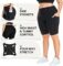 MOREFEEL Plus Size 8″ Biker Shorts with Pockets for Women – High Waisted Tummy Control Black Yoga Shorts (XL-4XL)