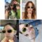 Tskestvy 4 Pieces Retro Sunglasses Vintage Sunglasses Small Square Rectangle 90s Glasses Trendy Y2K for Women Aesthetic
