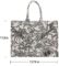 Fashion luxury tote bag cotton linen one shoulder handbag large capacity jacquard embroidery retro exquisite graffiti(L)