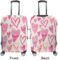 WOEZKEX Cute Love Hearts Luggage Cover Washable Travel Gear Cover 18/24/28/32 Inch Suitcase Protective Cover