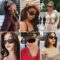 Tskestvy 4 Pieces Retro Sunglasses Vintage Sunglasses Small Square Rectangle 90s Glasses Trendy Y2K for Women Aesthetic