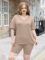 AGSEEM 2 Piece Outfits For Women V Neck T-Shirt Tops And Biker Shorts Sets Tracksuit