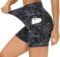 THE GYM PEOPLE High Waist Yoga Shorts for Women’s Tummy Control Fitness Athletic Workout Running Shorts with Deep Pockets