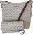 Michael Kors Jet Set Travel Large Messenger Crossbody bundle with Trifold Wallet Purse Hook