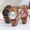 BOBO BIRD Women Wooden Watches Luxury Wood Metal Strap Chronograph & Date Display Quartz Watch Fashion Zebra Wood Casual Business Ebony Wristwatches