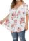 ALLEGRACE Women’s Plus Size Tunic Tops Summer Short Sleeve V Neck Blouses Ruffle Flowy Button Up T Shirts