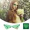 Yoela OLIN Triangle Thick Rimless Sunglasses One Piece Colored Transparent glasses For Women and Men, Green