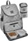 Mobile Dog Gear, Dog Travel Bag, Deluxe Quilted Weekender Backpack, Includes Lined Food Carriers and 2 Collapsible Dog Bowl, Gray