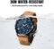 BY BENYAR Men’s Watches Waterproof Sport Military Watch for Men Multifunction Chronograph Black Fashion Quartz Wristwatches Calendar with Leather Strap