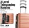 LONG VACATION Luggage Set 4 Piece Luggage Set ABS hardshell TSA Lock Spinner Wheels Luggage Carry on Suitcase (PINK, 6 piece set)