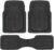 Motor Trend FlexTough Floor Mats for Cars, Black Deep Dish All-Weather Car Mats, Waterproof Trim-To Fit Automotive Floor Mats for Cars Trucks SUV, Universal Floor Liner Car Accessories