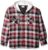 Wrangler Authentics Men’s Long Sleeve Quilted Lined Flannel Shirt Jacket with Hood