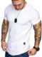 Fashion Mens T Shirt Muscle Gym Workout Athletic Shirt Cotton Tee Shirt Top