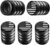 Tire Valve Stem Cap Cover – (5 Pack) Tire Air Cap Metal with Plastic Liner Corrosion Resistant Leak-Proof American Flag for Car Truck Motorcycle Bike Black