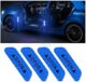 4PCS Reflective Open Warning Stickers for Car Door, Night Visibility Auto Safety Prompt Decals, 3.6 Inch Anti-Collision Protective Strip Tape, Car Accessories Universal for Truck, SUV, Van (Blue)